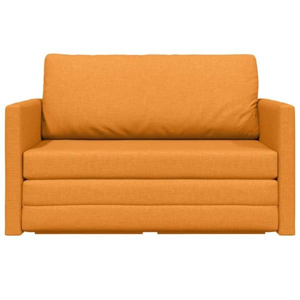 Mörkgul 2-i-1 sängsoffa 124x71x78 cm