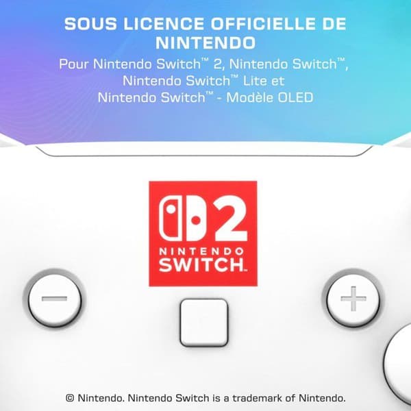 Trådlös RGB-spelkontroll - TURTLE BEACH - Afterglow Wave för Nintendo Switch 2 - Vit