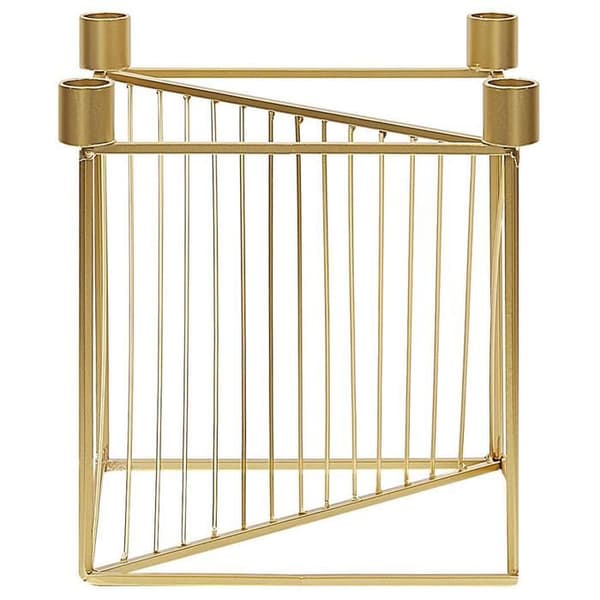 Beliani - Designljusstake i guld för 4 ljus MINDORO