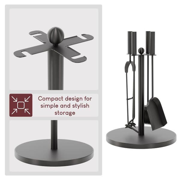 Set av tillbehör för eldstad - FIRE VIDA - Warwick - 5 delar - Järn - Elegant design