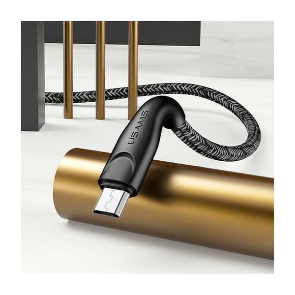 USAMS MicroUSB-kabel 2 m Snabbladdning Röd