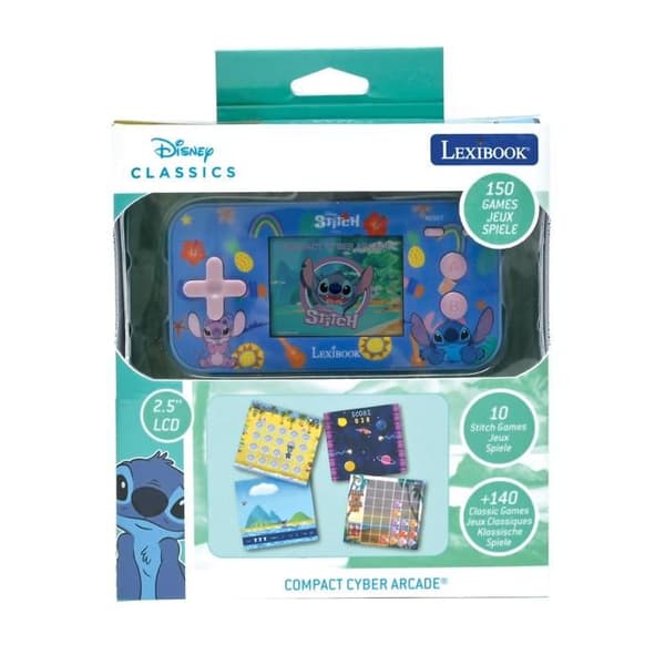 Färgglad Stitch Cyber Arcade Pocket bärbar spelkonsol