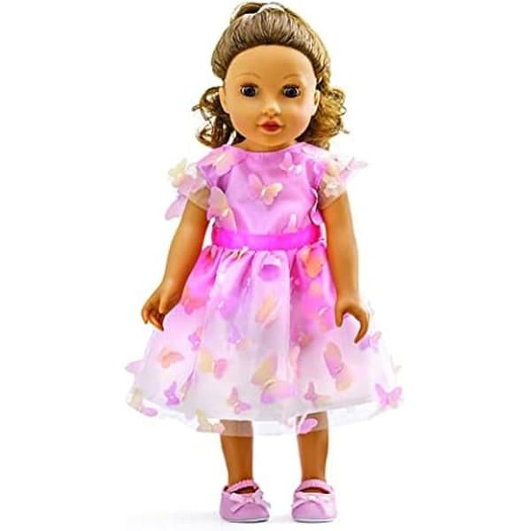 Dollkläder - HELESS - Miss Butterfly - Tyllklänning - 28-35 cm - Rosa
