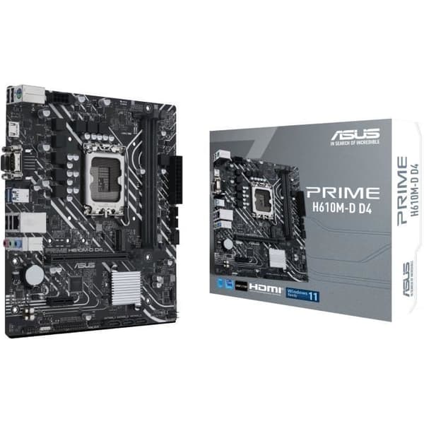Moderkort - ASUS - PRIME H610M-D D4 - Intel H610 LGA 1700 micro ATX