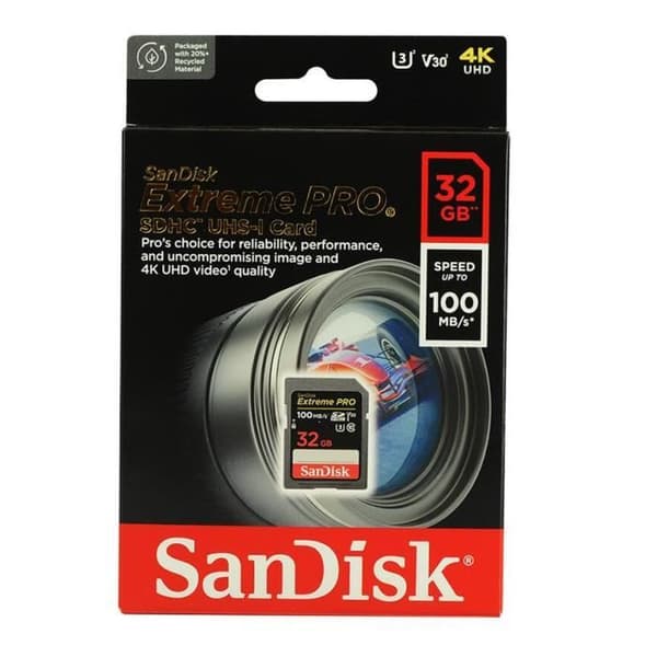 SanDisk Extreme Pro SDHC UHS-I U3 Class10 32 Go