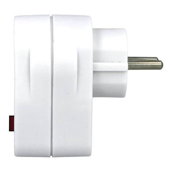 Reseadapter - AMIG - 12512 - Universal - Schuko - Röd lysbrytare