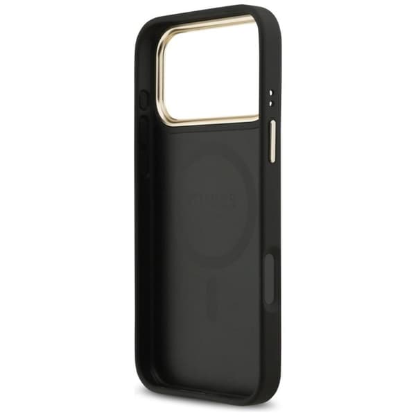 Coque Guess Hardcase 4G Strass Logo MagSafe för iPhone 17 Pro Max - Svart