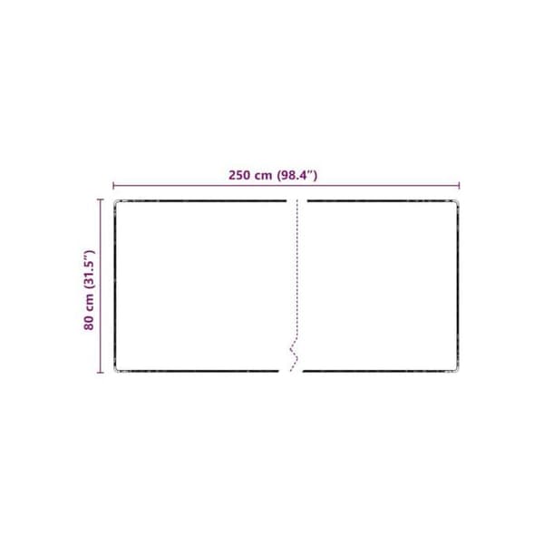 Halkfri gångmatta - vidaXL - 80x250 cm - Grå - Polypropen - Rektangulär - Halkfri design