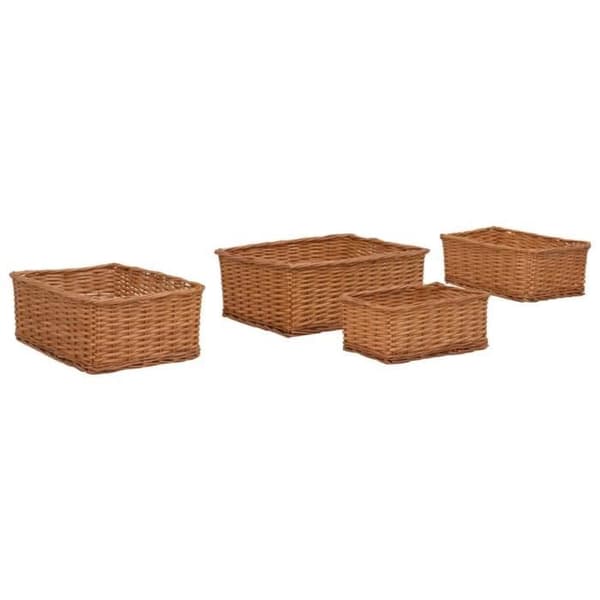 vidaXL Nesting Korg Set 4 st Willow Brown