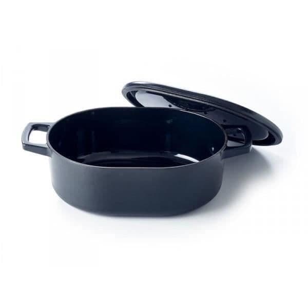 BEKA Gjutjärnsform + lock 31 cm - 5,5 L - Svart