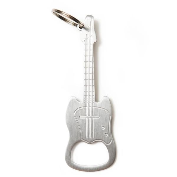 Nyckelring flasköppnare - KIKKERLAND - Gitarr - Vit - Modern design - 1 styck