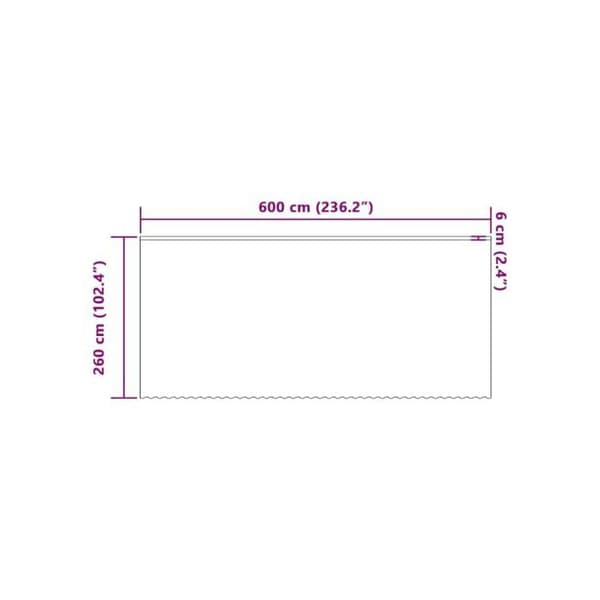 Blommönstrad spetsgardin - vidaXL - Vit - Polyester - 260x600 cm - Ljusfilterande - Integritetspaneler