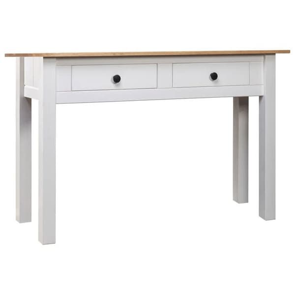 vidaXL Konsolbord Vit 110x40x72 cm Solid Pine Panama Serie 282681