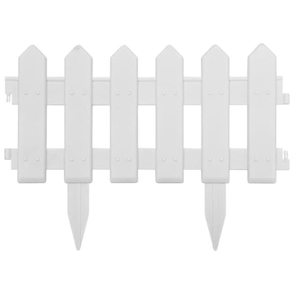 Gräskanter - vidaXL - 25 st - Vit - 10 m - PP