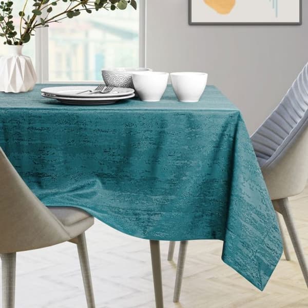 Bordduk - Vesta - Rektangulär 40x180 cm - Marin - Pressat mönster