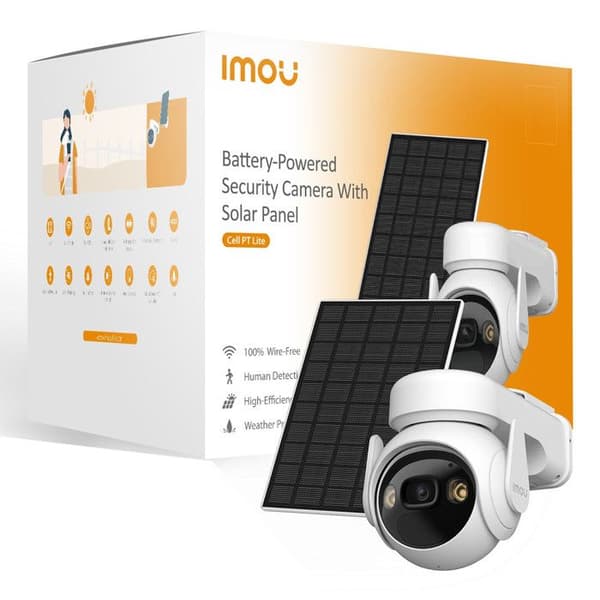 Imou Cell PT Lite Kit IP-kamera 2K Trådlös Utomhus Batteri Nattvision
