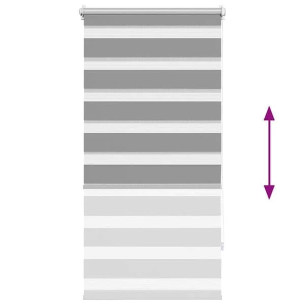 vidaXL Zebra persienner 80,9 x 150 cm, tygbredd 76,7 cm, grå 240199