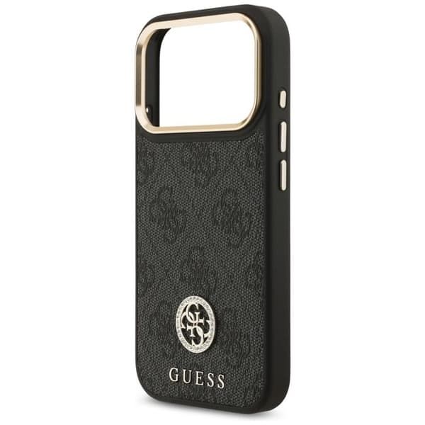 Guess Hårdskal 4G Strass Logotyp MagSafe för iPhone 17 Pro - Svart