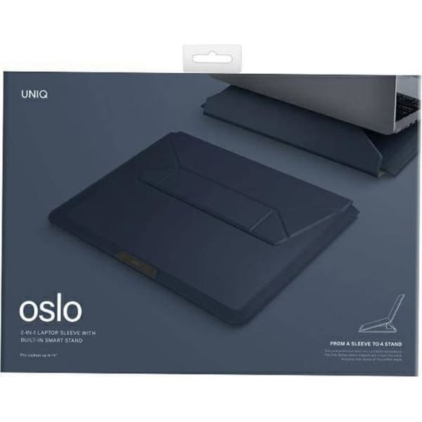 Laptopväska - UNIQ - Oslo - 14 tum - Mörkblå - Lättskött
