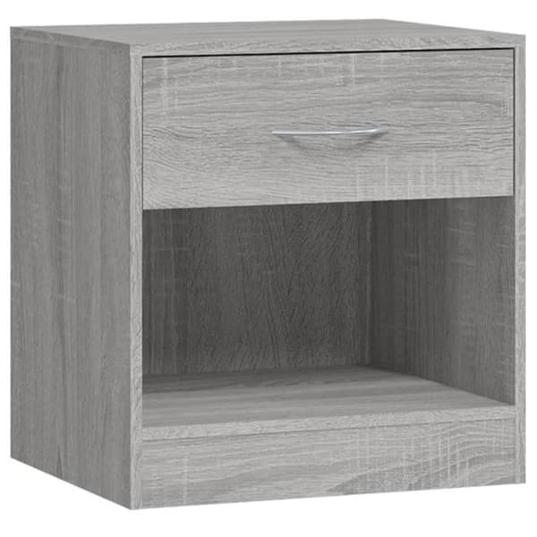 vidaXL Sängbord 2 st med låda Sonoma grå 342587