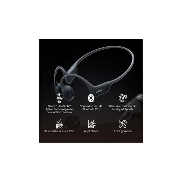 Bone Conduction Hörlurar - Shokz - OpenRun Pro - Trådlös - Bluetooth - Svettsäker