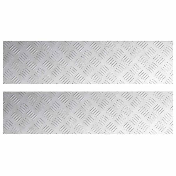 Aluminiumtrappa - vidaXL - 80x20 cm - Silver - Halkskydd - Set om 2