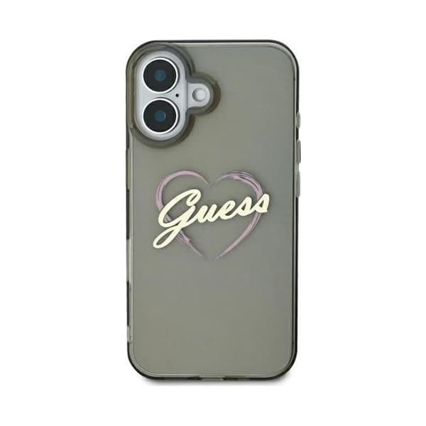 Guess hårdskal IML hjärta för iPhone 16 - svart