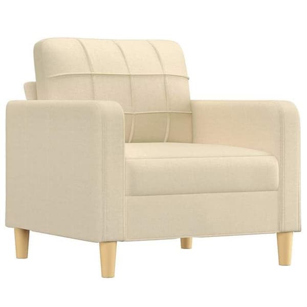 vidaXL Fåtöljkräm 60 cm Tyg 359077