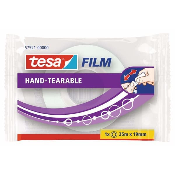 Tejprulle - Tesa - Transparent - Stark vidhäftning - Klipps för hand