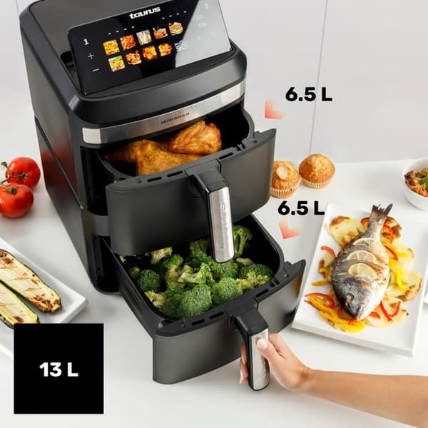 Luftfritös - TAURUS - Air Fry Duo Slim - 13L - 2800W - 10 Program