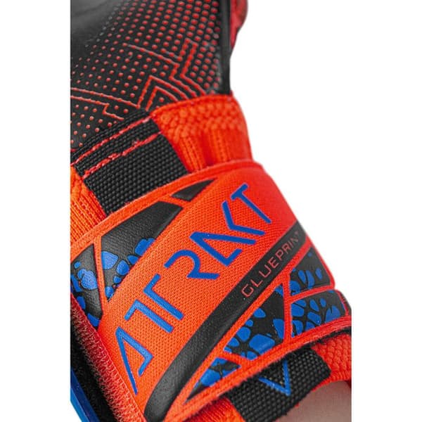 Reusch Attrakt Gold X Evolution GluePrint målvaktshandskar - hyper orange/elektrisk blå/svart