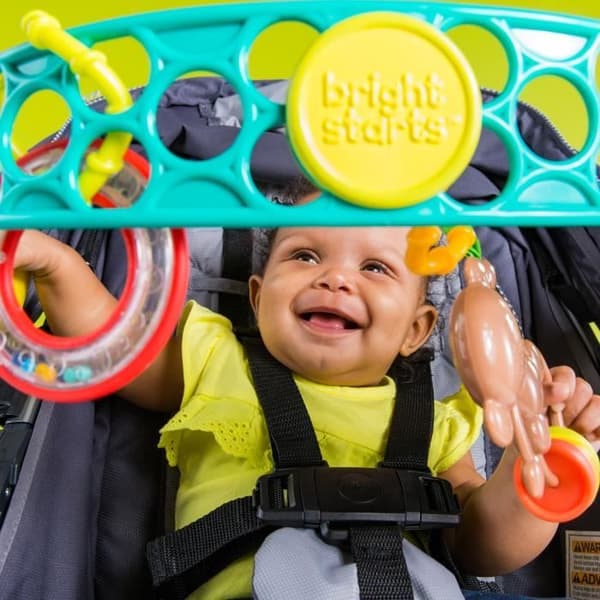 BRIGHT STARTS Lekbåge för barnvagn, bilstol för spädbarn Oball 0 månader+