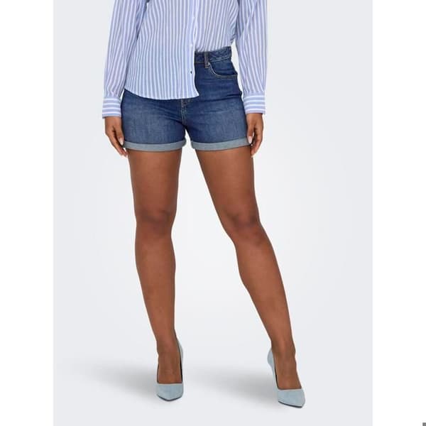 Jeansshorts dam Only Josephine - medelblå denim