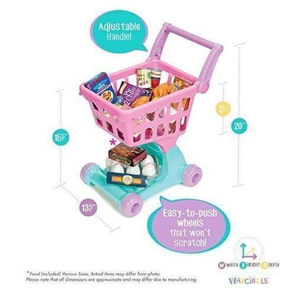 Shoppingvagn - Play Circle - Rosa - Plast - För Barn - Blandat