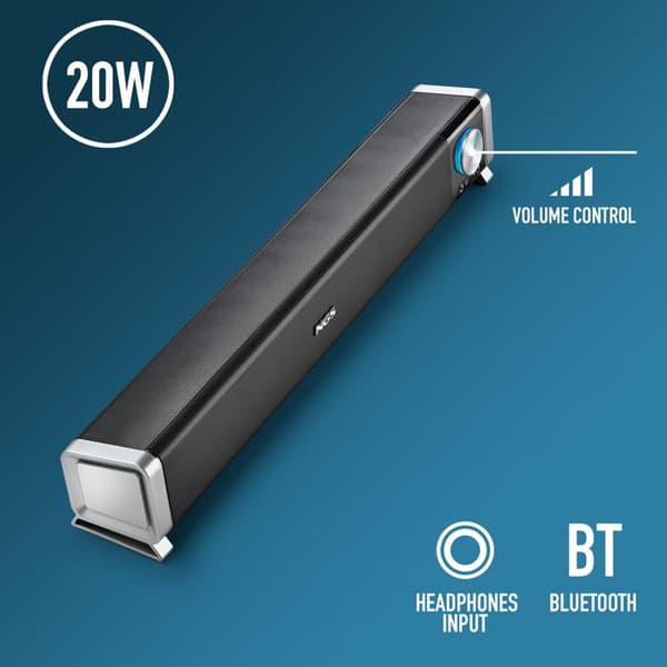 NGS Ljudbar - Subway - 20W - Bluetooth - 2.0 - Svart