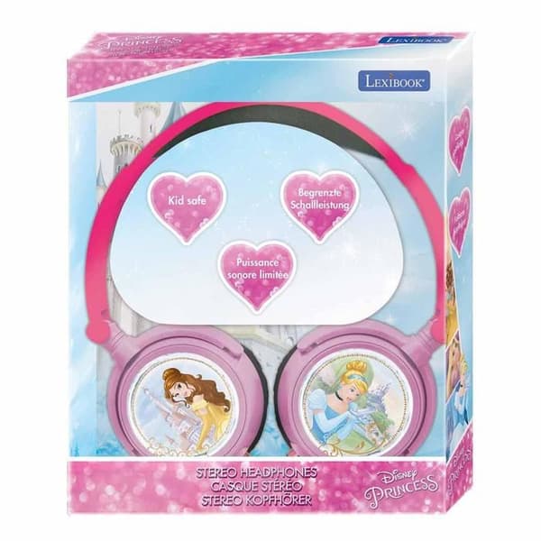 Fällbara stereohörlurar med volymbegränsning Disney Princesses