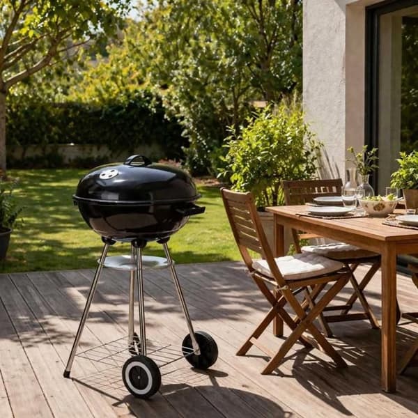 Trädgårdsgrill - Rex - 551861 - Rostfritt stål - 46 cm - Svart