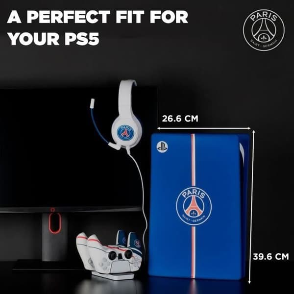Skyddsfasad - KONIX - PSG - PS5 Slim - Silikon - Stötdämpande - Repfria - Blå