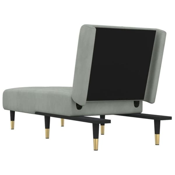 vidaXL Lounge Chair ljusgrå sammet 352793