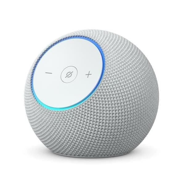 Ansluten högtalare - AMAZON - Echo Dot Max - 1 diskant + 1 baslåda - Wi-Fi - Vitt glaciär