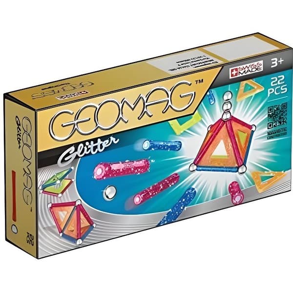 GEOMAG GLITTER Magnetiskt Byggset 22 delar