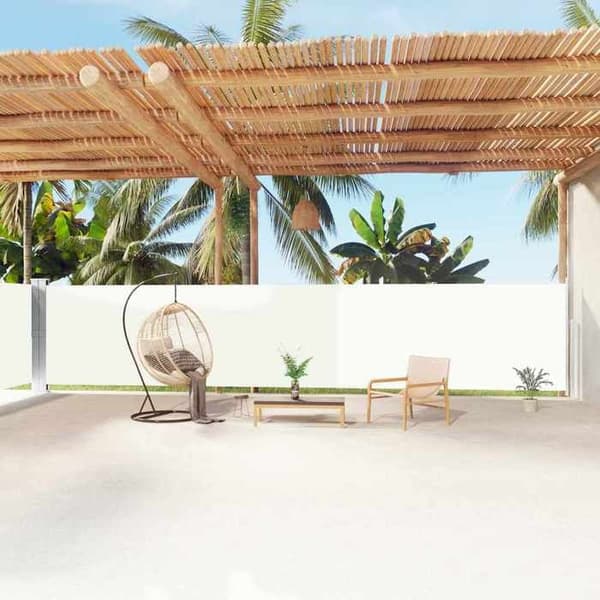 vidaXL infällbar sidomarkiscreme 160x1200 cm 318067