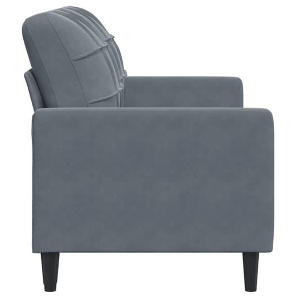 vidaXL 2-sitssoffa Mörkgrå 140 cm Sammet 4007625