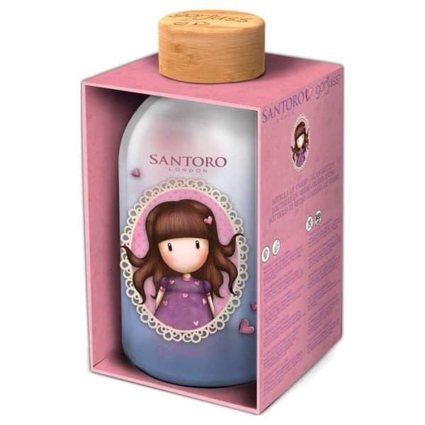 Glasflaska - Gorjuss - 620ml - Rosa - Cylindrisk - För barn