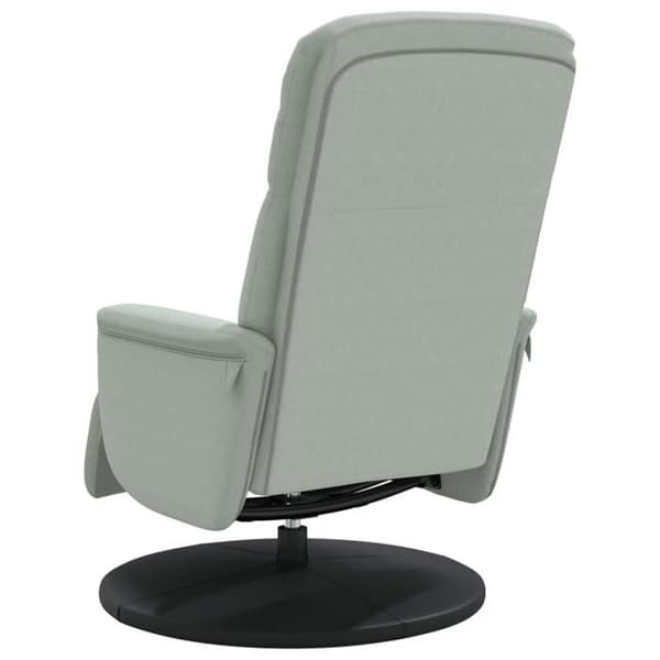 vidaXL Recliner med fotstöd ljusgrå sammet 356682