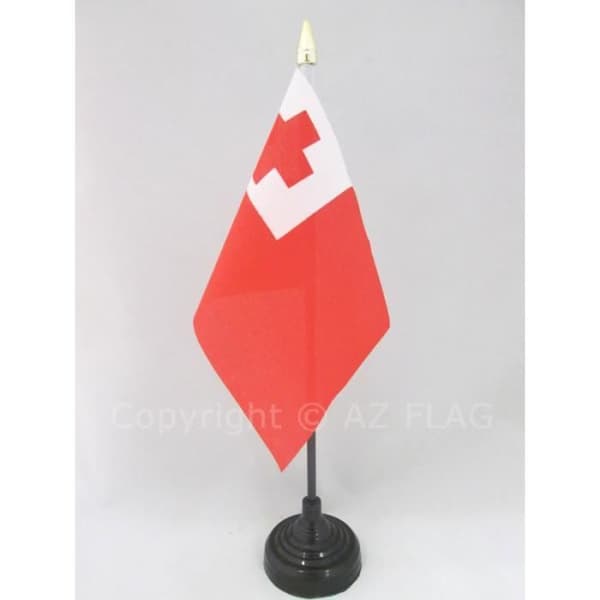 Tonga bordsflagga 15x10cm - Tongan guldspets