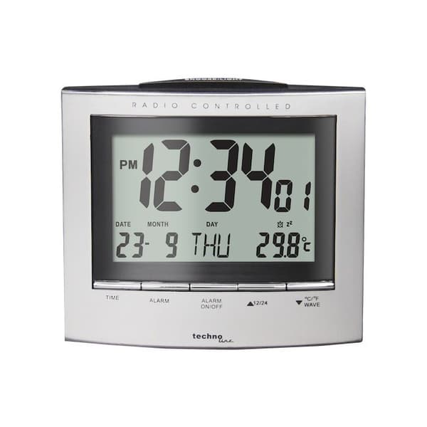 Technoline WT280 Väckarklocka Radio Silver/Svart 12 x 5 x 10,5 cm