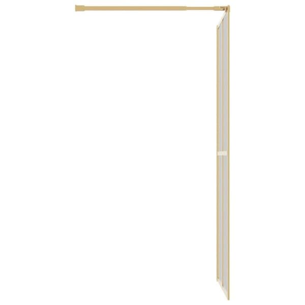 Duschvägg med transparent ESG-glas guld 80x195 cm
