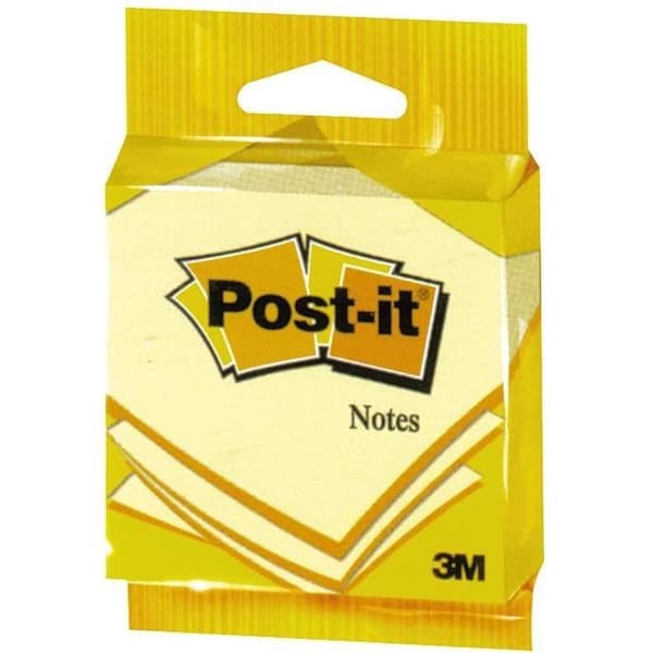 Post-it pad - 3M - 76x76 mm - 100 ark - Gul - Kontorstillbehör