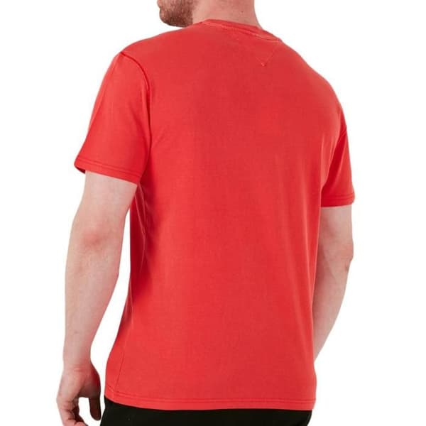 Röd T-shirt Herr Tommy Jeans Reg Gd